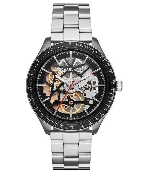 michael kors men's automatic merrick stainless steel bracelet watch|Michael Kors Men's Merrick Watch .